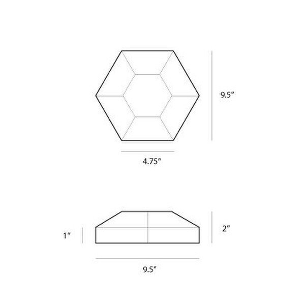 Hexagon shaped acoustic wall tile
